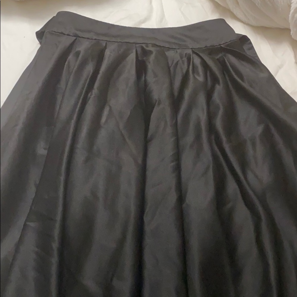 A Black Satin Skirt